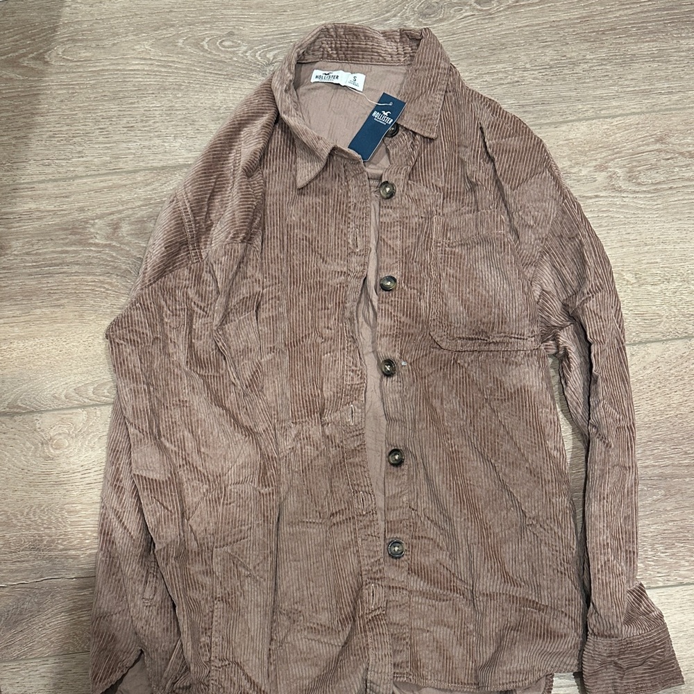 Hollister Brown Corduroy Shirt Jacket